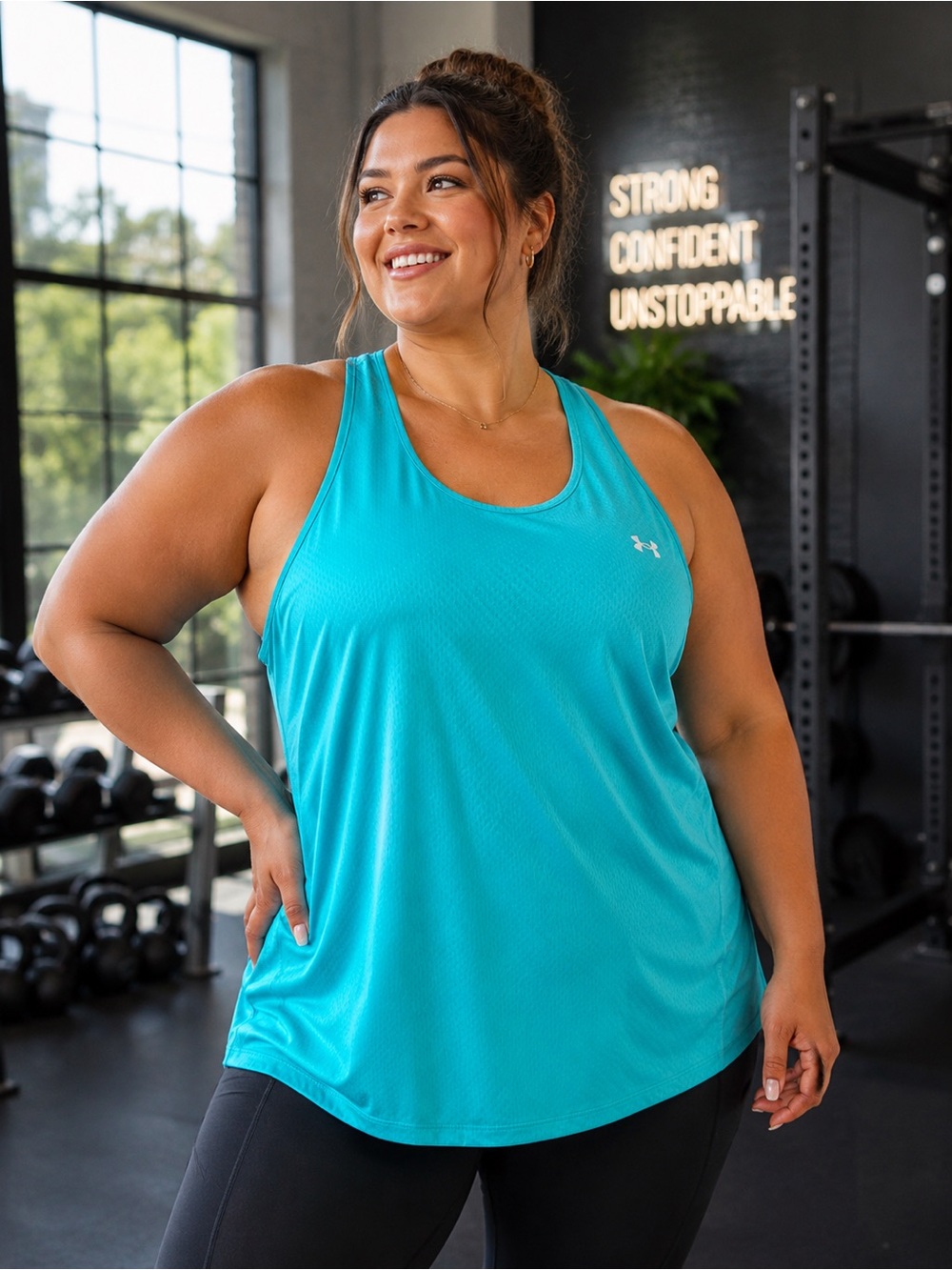 NWT Under Armour UA HeatGear Armour Racer Tank in Mint Blue Plus Size XXL